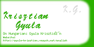 krisztian gyula business card
